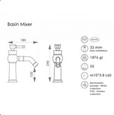 شیر روشویی الیزه کروم مات