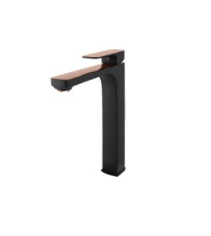 شیر روشویی پایه بلند گارنت مشکی رزگلد