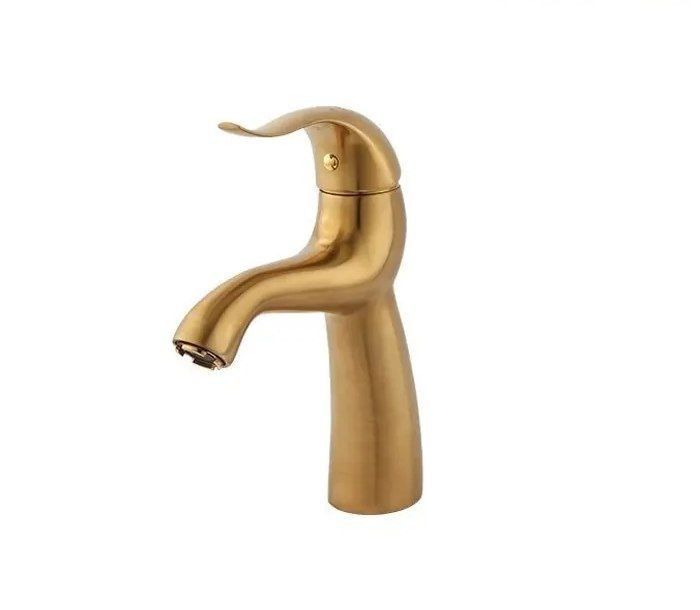 شیر روشویی اکتاو طلایی مات