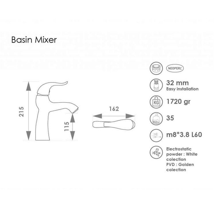 مشخصات شیر روشویی اکتاو