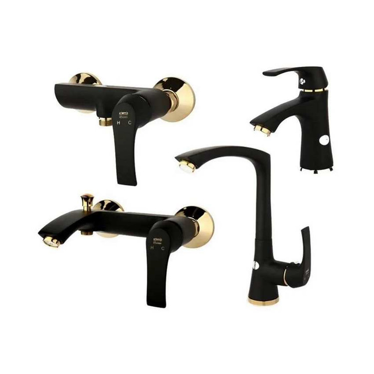 ست شیرآلات لوتوس مشکی راسان