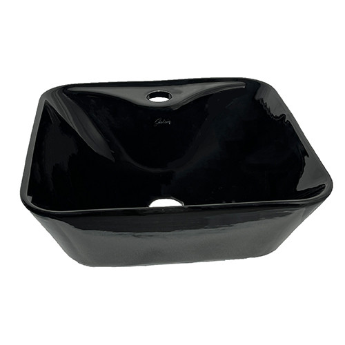 کاسه روشویی هما مربع مشکی شیرخور