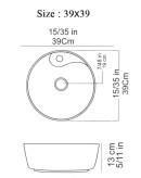 روشویی گرد ترمه بژ
