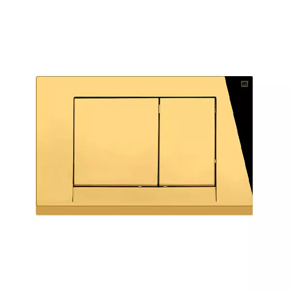 کلید فلاش تانک چهارگوش طلایی ابکاری شده