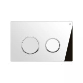 کلید فلاش تانک گرد کروم با رینگ کروم