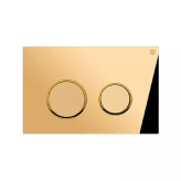 کلید فلاش تانک گرد رزگلد با رینگطلایی