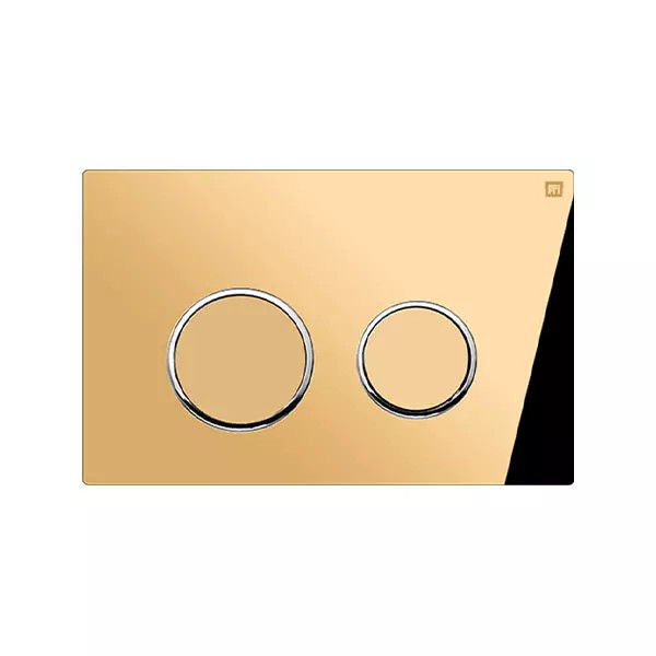 کلید فلاش تانک گرد طلایی ابکاری شدن با رینگکروم