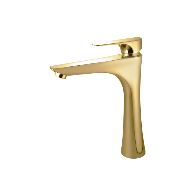 شیر روشویی پایه بلند کارن طلایی