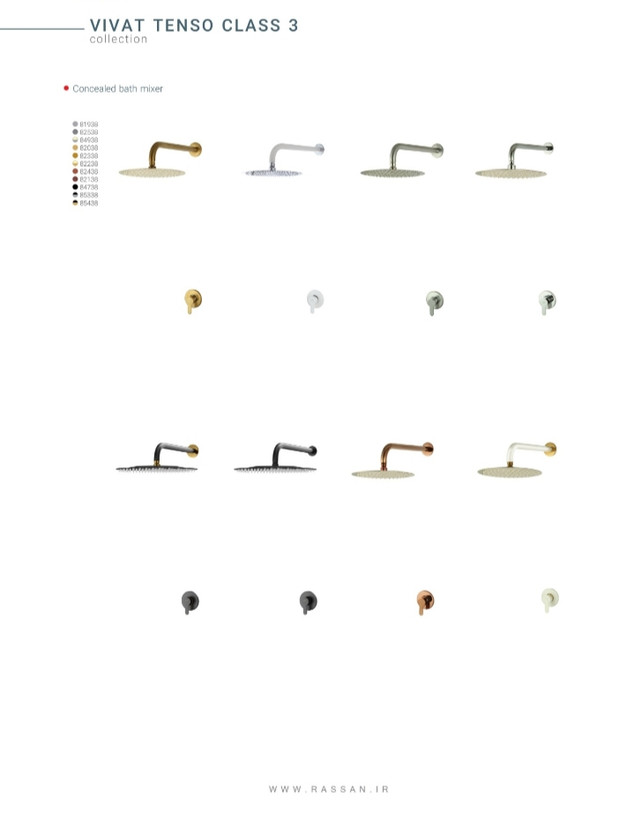 شیر حمام توکار ویوات تنسو کلاس ۳